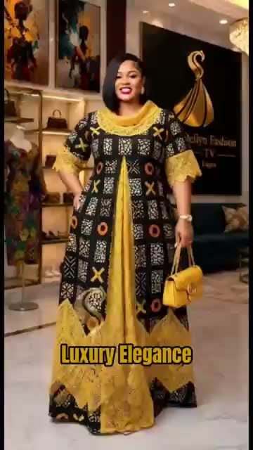 Latest Luxury African Gown Styles 2026 💛🖤 | Elegant Ankara & Lace Maxi Dresses #shorts