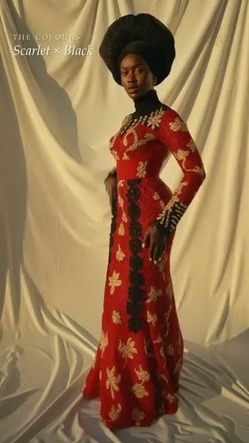 Scarlet Red & Noir Black Aso Ebi | Owambe Colour Combo 2026