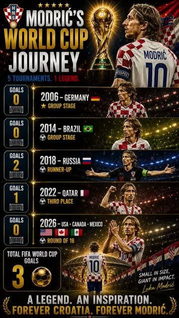 🇭🇷 Luka Modrić's FIFA World Cup Journey (2006–2026) | Croatia Legend | World Cup Goals & Legacy